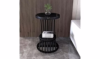 Luxury Handcrafted Two-Tier Iron Accent Table