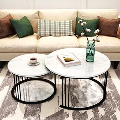 Handcrafted Industrial Double Iron Side / Coffee Table-4