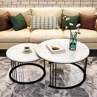 Handcrafted Industrial Double Iron Side / Coffee Table-2