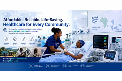 Affordable healthcare equipment supporting hospitals in emerging markets across ASEAN and Africa