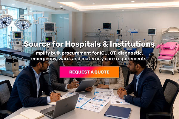 Hospital and institutional procurement for ICU, OT, diagnostic, emergency, ward and maternity care r