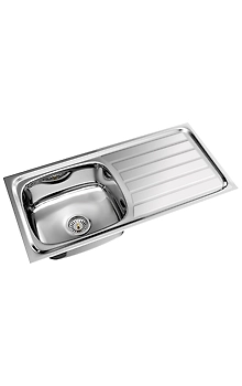 42"L x 20"W Single Bowl Single Drainboard Sink