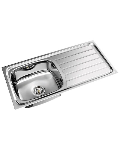 30&quot;L x 18&quot;W Single Bowl Single Drainboard Sink-KHU3018