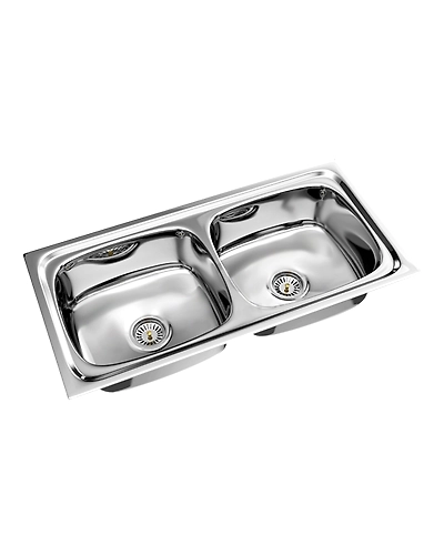 45&quot;L x 20&quot;W Double Bowl Stainless Steel Kitchen Sink-KHUDB4520