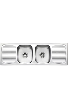 Commercial Use Double Bowl with Double Drainer sink