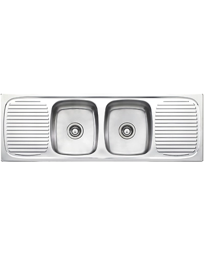 Commercial Use Double Bowl with Double Drainer sink-KHUDBDR6218