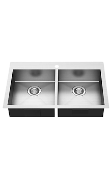 KHUSHI® 33 x 22-Inch Dual Mount Stainless Steel  Double Bowl Kitchen Sink