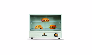 Dymon Sliding Steel Electric Hot-Case/Puff Oven/Food Warmer/Hot Food Cabinet (Grey)