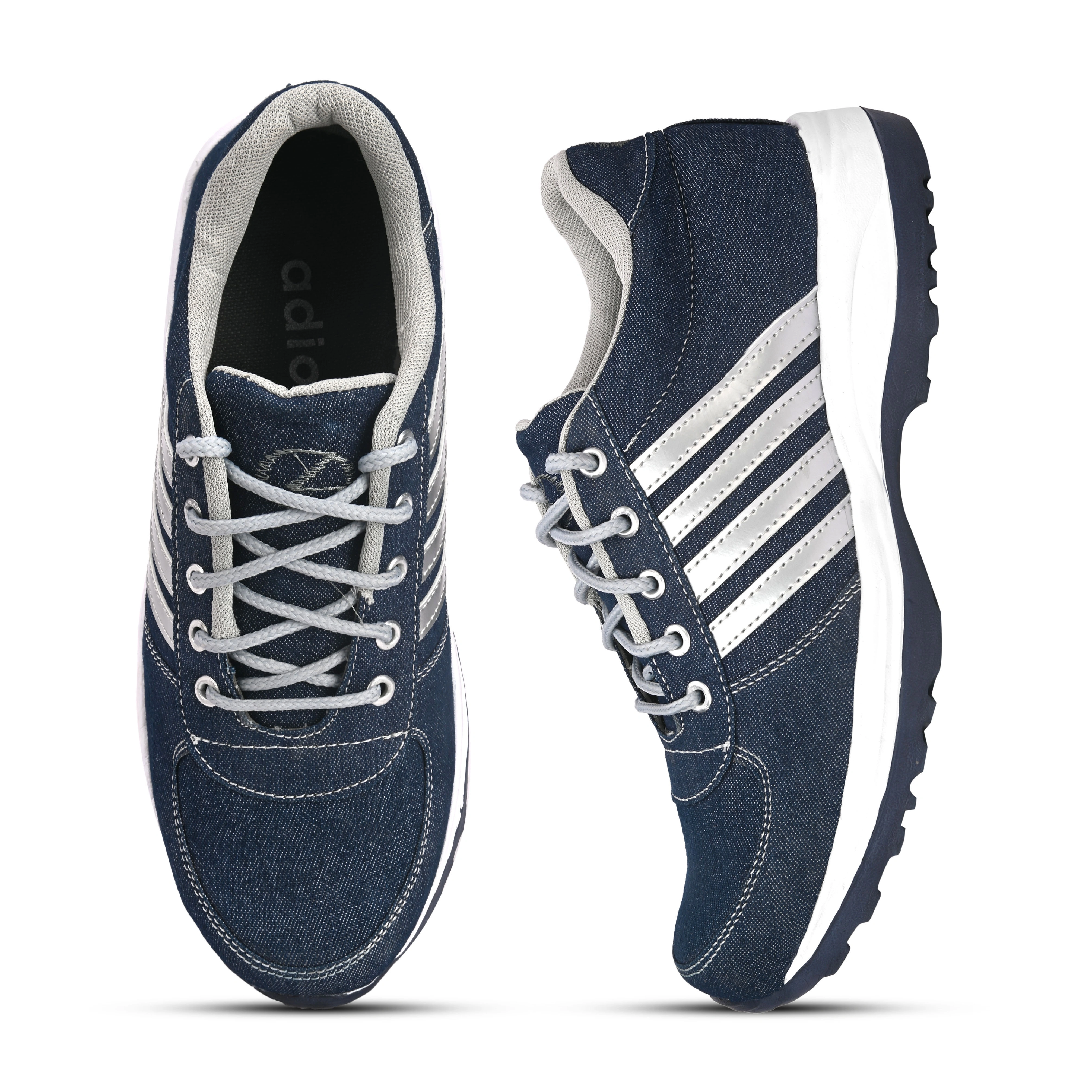 Men's Sports Shoes for Running / Jogging / Walking / Gymnasium (Denim Blue) Shoe For Every Sport By Applause Collection-6-5