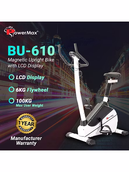 BU-610 Magnetic Upright Bike with LCD Display