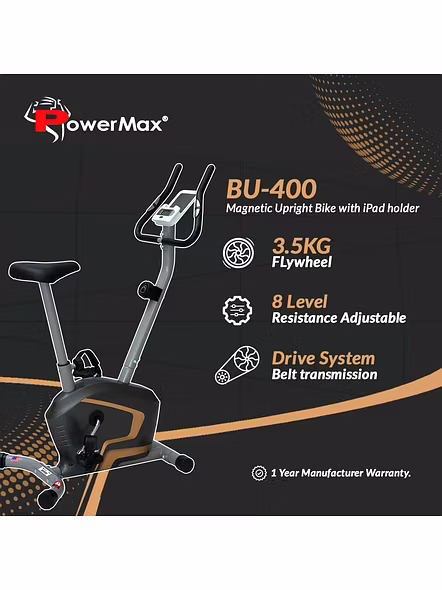 BU-400 Magnetic Upright Bike with iPad holder