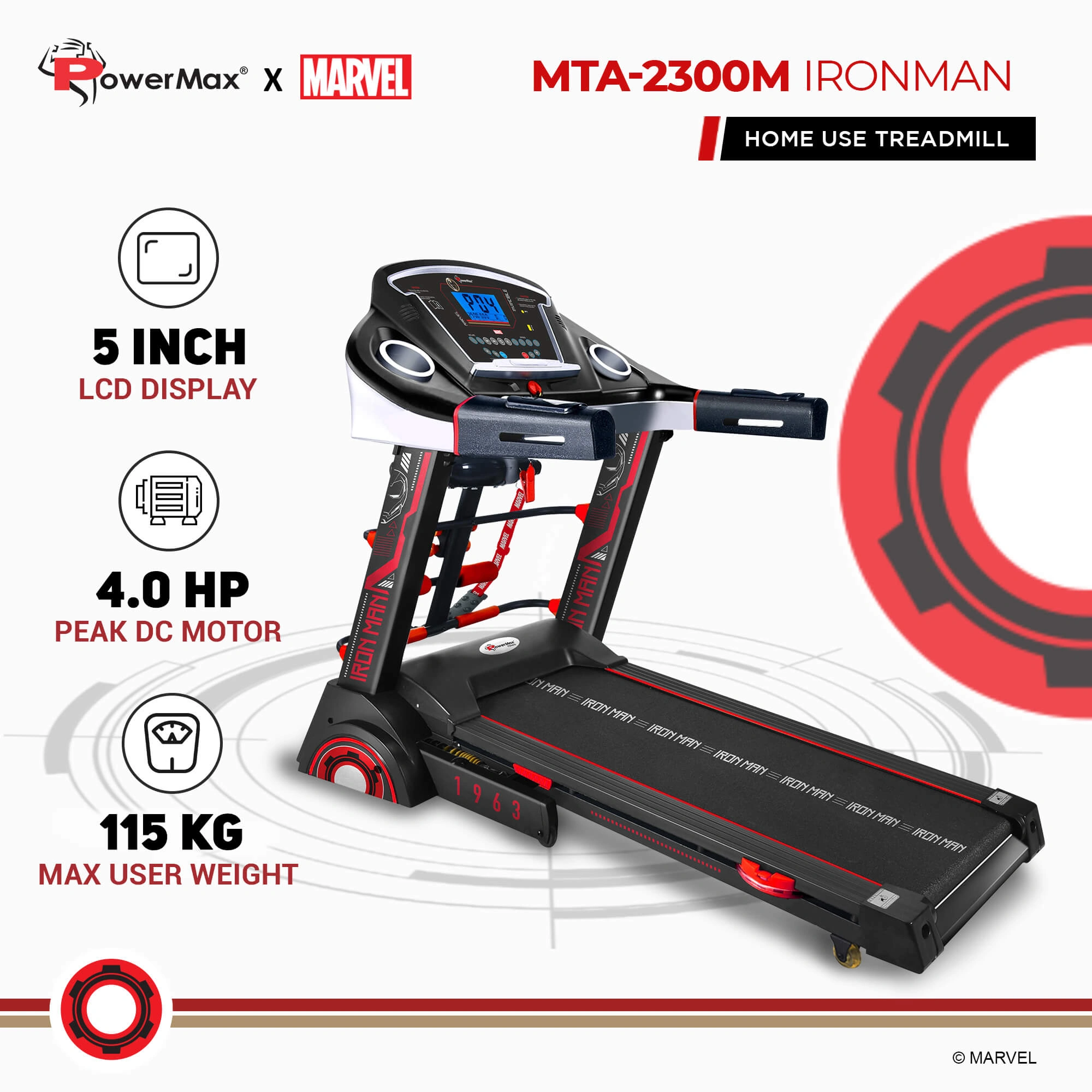 MTA-2300M Multifunction Treadmill with Semi-Auto Lubrication-2