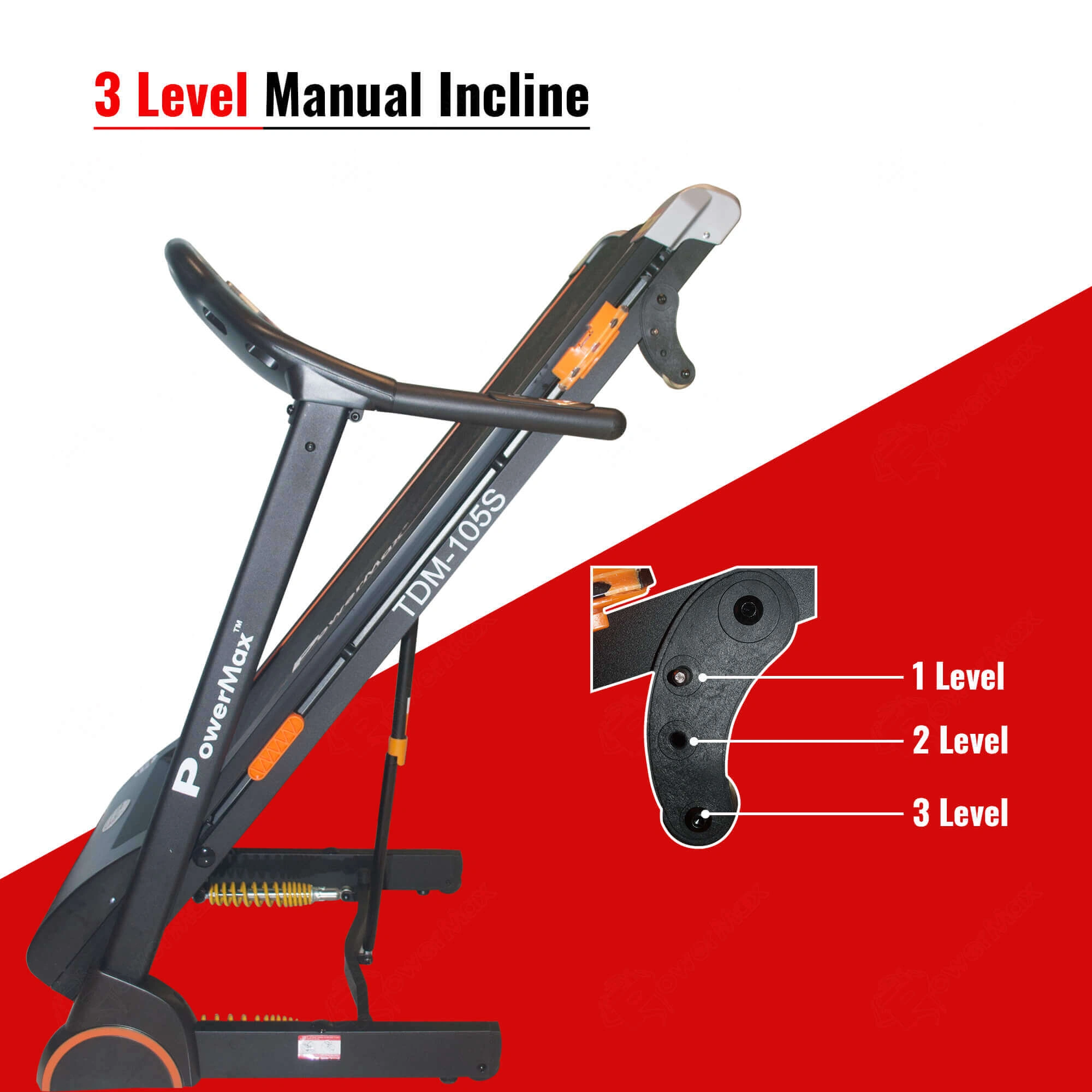 TDM-105S® Motorised Treadmill with Semi-Auto Lubricating-2