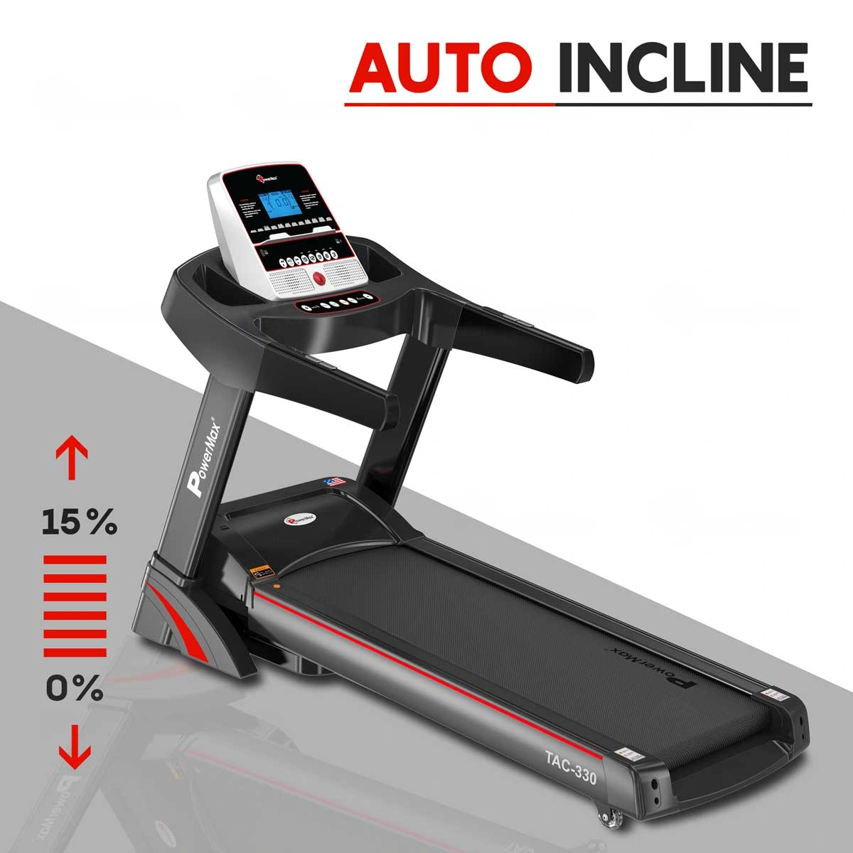 TAC-330® Semi-Commercial AC Motorized Treadmill with Semi-Auto Lubricating-2