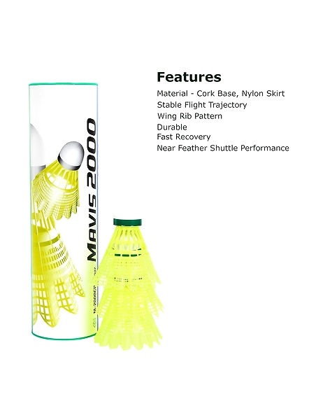 Yonex Shuttle Cork-Mavis 2000-Green Cap-1