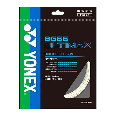 yonex bg 66 ultimax badminton string( ass colours)-made in japan