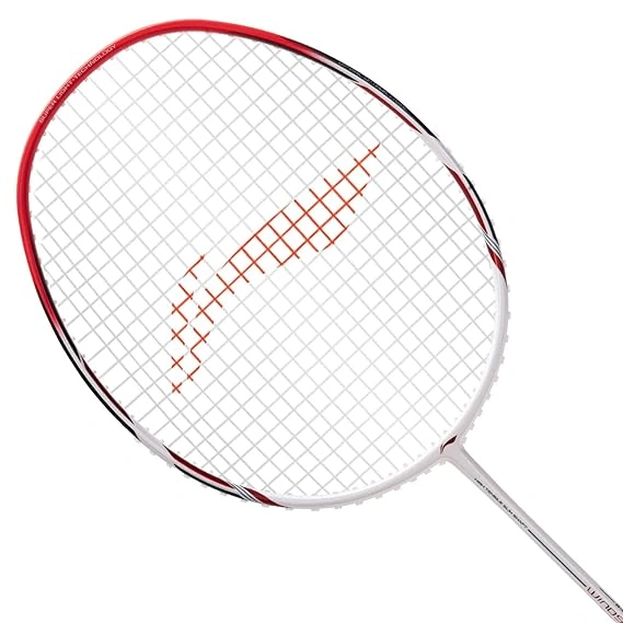 LI NING WINDSTORM 78S BADMINTON RACQUET(UNSTRUNG)-White/Black/Red-1