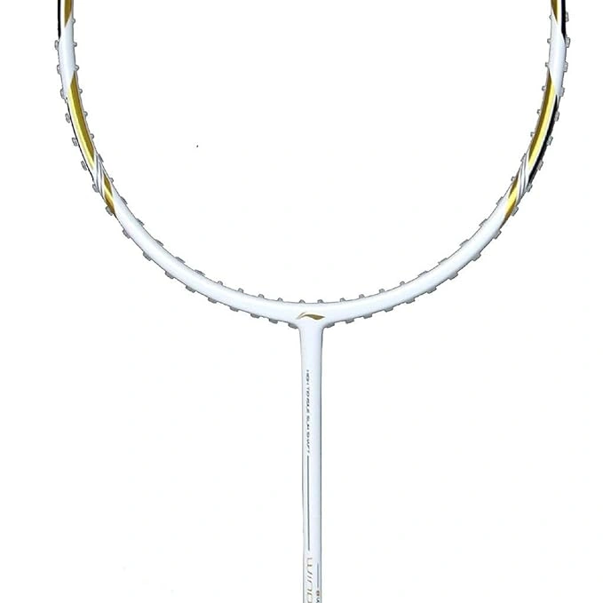 LI NING WINDSTORM 78 + BADMINTON RACQUET(UNSTRUNG)-White/Gold-2