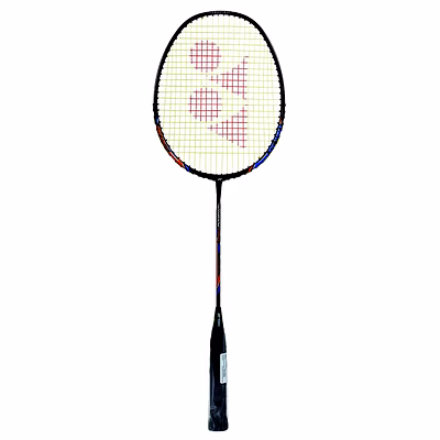 yonex nanoray light 18i graphite badminton racquet with free full cover (77 grams, 30 lbs tension, black)