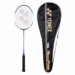 yonex graphite badminton racquet, muscle power 22 lite( black /blue)