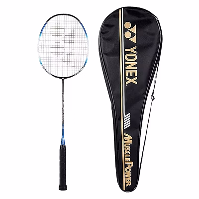 yonex graphite badminton racquet, muscle power 22 lite( black /blue)