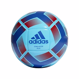 adidas starlancer plus machine stitched football (bright cyan/royal blue/red - size 5)