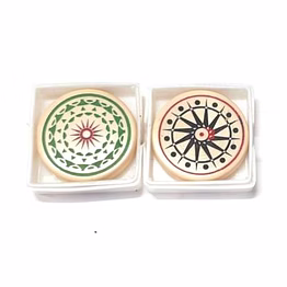 ashwin tournament carrom striker- man made ivory - 15gms(pack of 2 stikers- assorted designs)