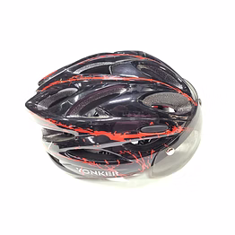 yonker adjustable skating/cycling helmet with polycarbonate visor -ages 8+
