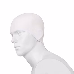 nivia pro silicone cap ages 9+ white