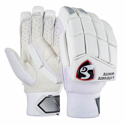 sg litevate white batting gloves -youth-11-14yrs