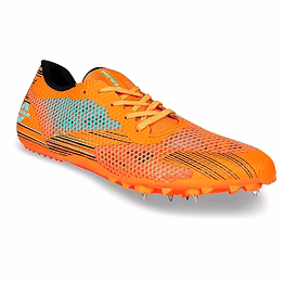 nivia tf 100 running spikes- sprinting spikes- orange