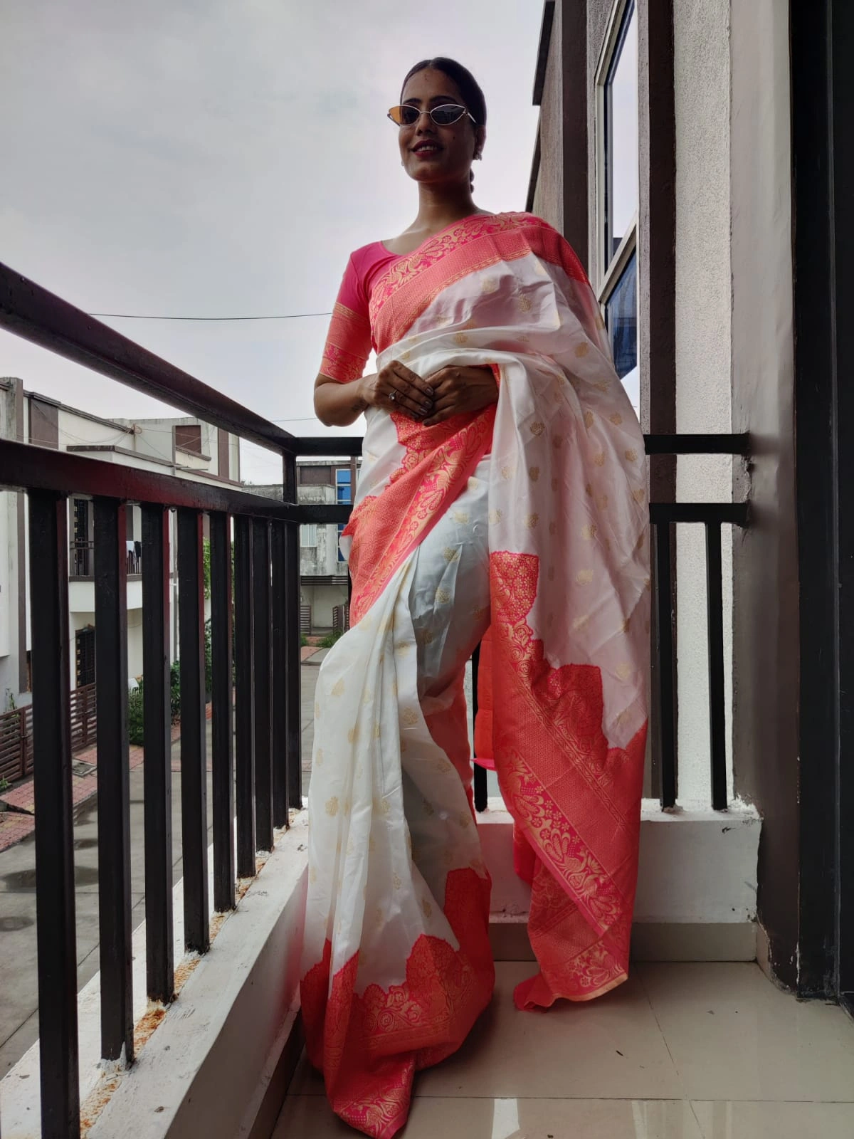 Ready To Wear Jaipuri Sanganeri Print Cotton Linen With Tassels Wrap i