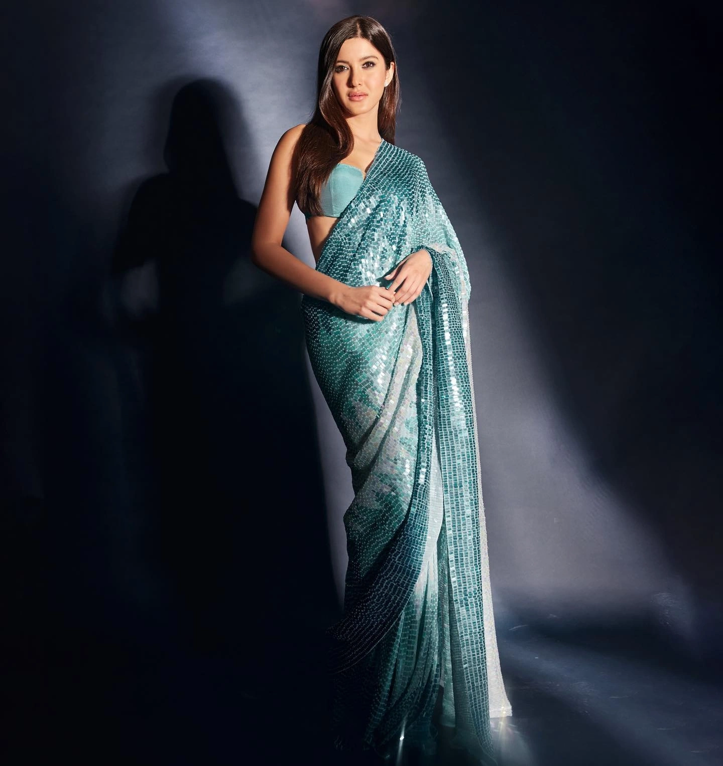 Digital Printed Georgette Saree in budget for party wear for women-SHANAYA-01_Blue