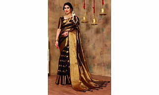 Pure Soft Kora Silk Jacquard with Gold Jari saree of leastest fasion trend fo4rwomen