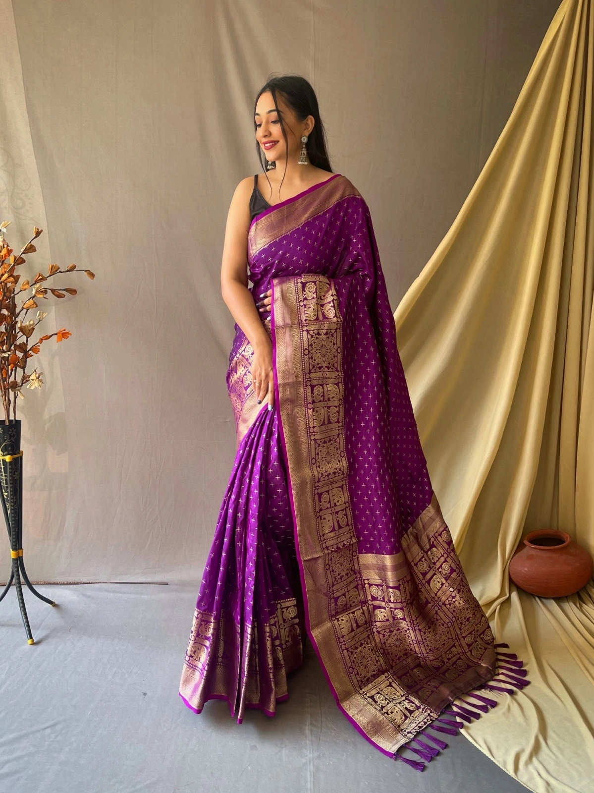 Jamli best handloom designer saree for festival season for women-Jamli-1