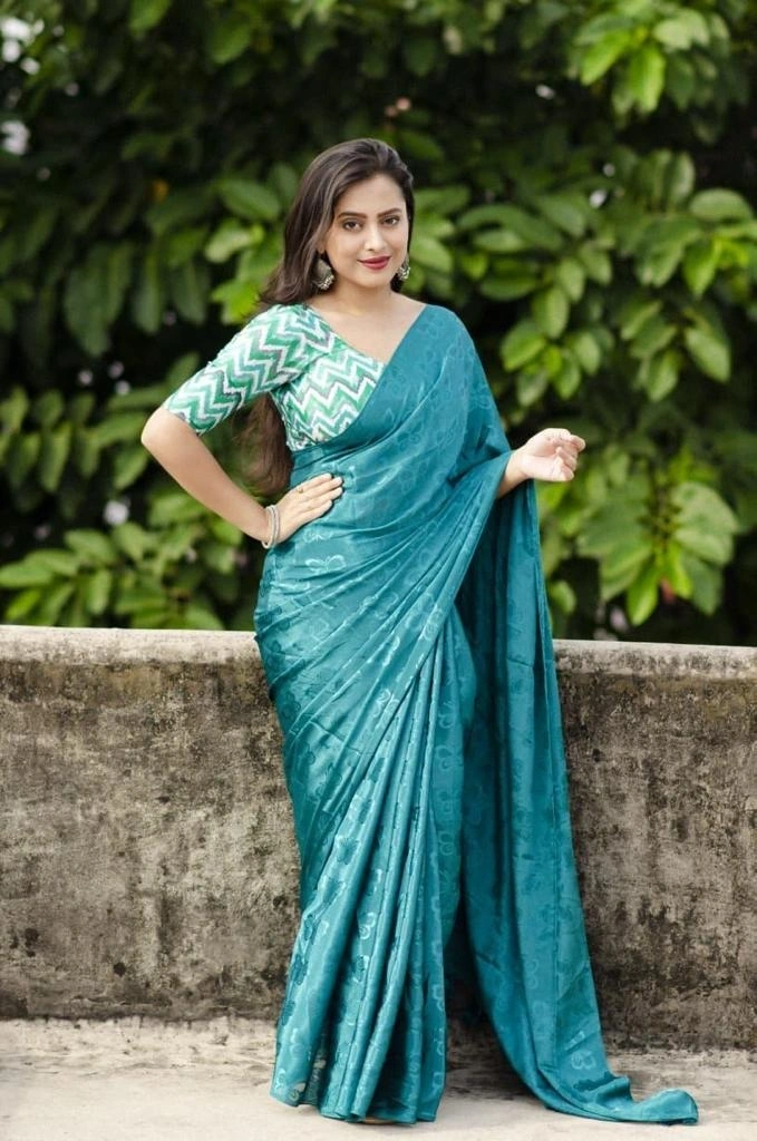 Mehdi Green turkey silk indian saree woven butterfly pattern for festival and weding season-BOMBAYCRAPE_RamaGreen