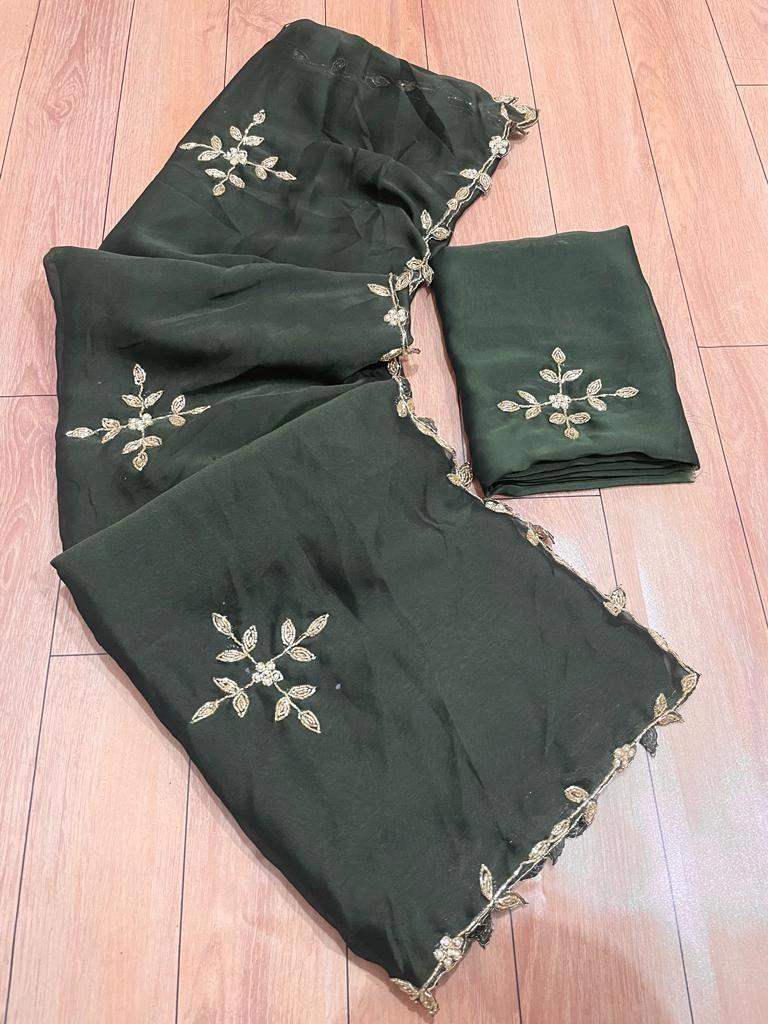 Marron Budget friendly  Dana Rangoli Silk Sarees in best price and quality for women-Green-No-Yes-1