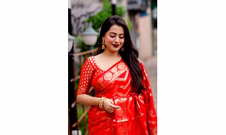 Red Soft silk Banarsi saree with zari Indian best Pattu saree from manufacturer on wholesale rate