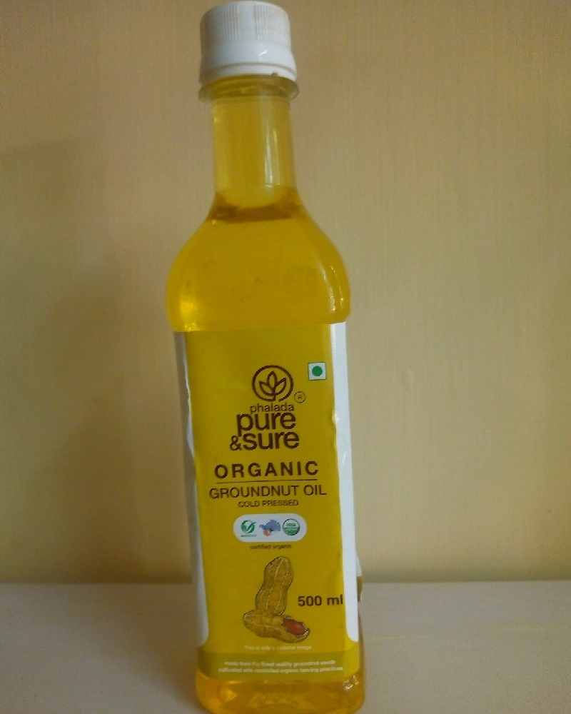 Pure &amp; Sure Organic Groundnut Oil 500ml-OIL6