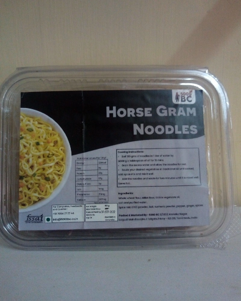 B&amp;B Organics Horse Gram Noodles or Kollu Noodles 180g-HEB7
