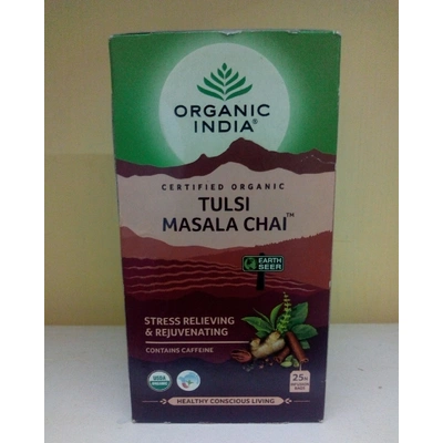 Organic India Tulsi Masala Chai or Tulsi Masala Tea (25 Infusion Bags)