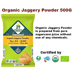 24 Mantra Organic Organic Jaggery Powder or Nattu Sakkarai 500g