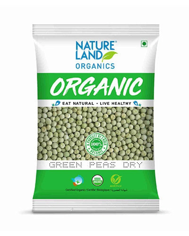 Natureland Organics Organic Green Dry Peas or Pachai Ularntha Pattani 500g-GRO14