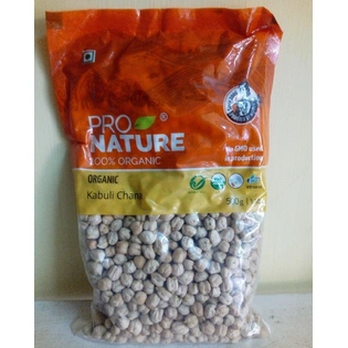Pro Nature Organic Kabuli Chana or White Chickpeas or Vellai Sundal 500g
