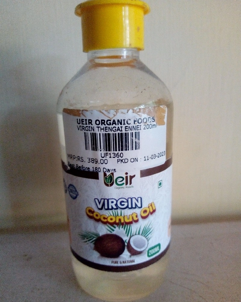 Ueir Organic Virgin Coconut Oil 200ml-OIL13