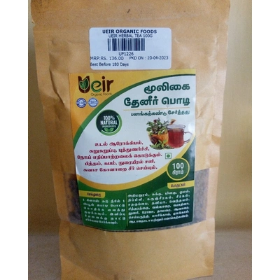 Ueir Organic Herbal Tea Powder or Mooligai Theneer Podi 100g