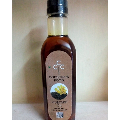 Conscious Food Organic Cold Pressed Mustard Oil or Kadugu Oil 500ml