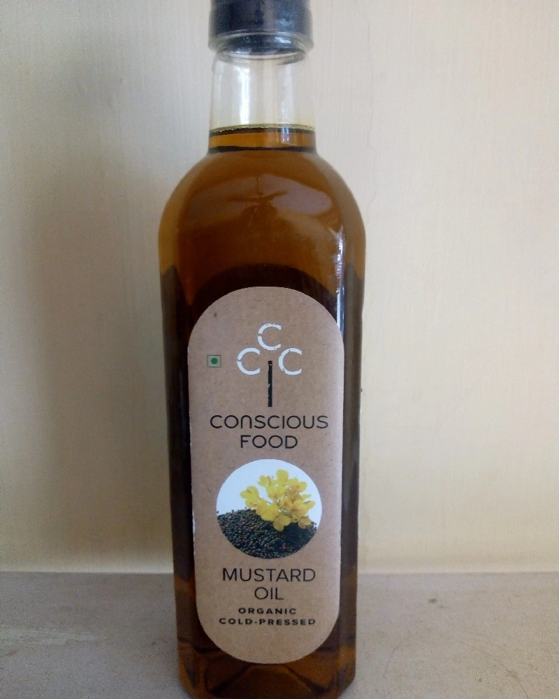 Conscious Food Organic Cold Pressed Mustard Oil or Kadugu Oil 1lt-OIL20