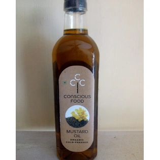 Conscious Food Organic Cold Pressed Mustard Oil or Kadugu Oil 1lt