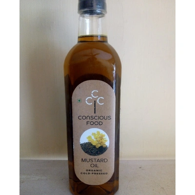 Conscious Food Organic Cold Pressed Mustard Oil or Kadugu Oil 1lt